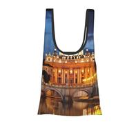 AABSTBFM Vatican City Printed Foldable Shopping Bag- Reusable Waterproof Grocery Bag Large Tote Bag Shopper Handbag Beach Bag