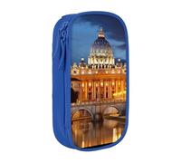 AABSTBFM Vatican City Printed Pencil Case Large Capacity Compartment Pencil Pen Pouch Bag with Zipper for School Office Travel, Blue