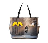 AABSTBFM Wandering in the winter light Printed Beach Tote Bag Travel Bags, Reusable Shoulder Bag Grocery Bags Shopper Handbag Toy Bag for Work School Travel Beach