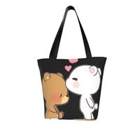 AABSTBFM White Bear Brown Bear Printed Large Tote Bag For Women Ladies Girls - Versatile Shoulder Bag, Shopper Handbag, And Beach Bag