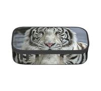 AABSTBFM White Tiger Printed Pencil Case Cute High Capacity Pen Pencil Pouch Bag with Zipper - Versatile and Durable for School, Office, and Travel