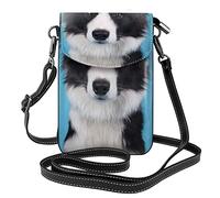 AABSTBFM Women Crossbody Wallet Purse Border Collie Printed Pu Leather Cell Phone Bag Purse