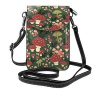 AABSTBFM Women Crossbody Wallet Purse Bright Mushrooms Art Printed Pu Leather Cell Phone Bag Purse
