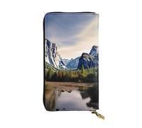 AABSTBFM Yosemite National Park Printed Leather Wallet for Women Men Zipper Purse Clutch Bag Long Wallet Card Holder