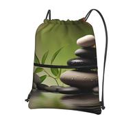AABSTBFM Zen Stone Spa Printed Outdoor Drawstring Backpack Lightweight String Backpack Bags for Sports, Gym, Travel, Shopping, School