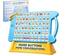 AAC Device for Autism and Nonverbal Users with 50 Buttons, 10 Customizable Controls, Adjustable Volume