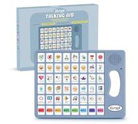 AAC Device for Autism, Non Verbal Communication Tools for Speech Therapy & Stroke Rehab. Augmentative Alternative Communication Tablet, Autism Talking Aids with 8 Programmable Buttons (Gray-Blue)