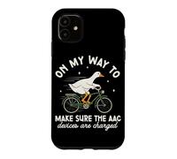 AAC Speech Therapists Funny SLP Goose On Bike Case for iPhone 11