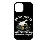 AAC Speech Therapists Funny SLP Goose On Bike Case for iPhone 12 mini