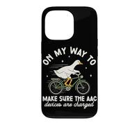 AAC Speech Therapists Funny SLP Goose On Bike Case for iPhone 13 Pro