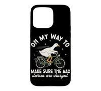 AAC Speech Therapists Funny SLP Goose On Bike Case for iPhone 15 Pro Max