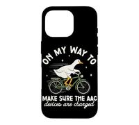 AAC Speech Therapists Funny SLP Goose On Bike Case for iPhone 16 Pro