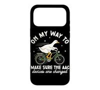 AAC Speech Therapists Funny SLP Goose On Bike Case for iPhone 17 Pro Max