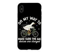 AAC Speech Therapists Funny SLP Goose On Bike Case for iPhone XS Max