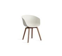 AAC22 Dining Chair With Armrests Walnut/Melange Cream