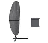 Aacabo Banana Umbrella Cover with Zipper for 9-13ft Cantilever Umbrellas Cover Patio Umbrella Covers,Waterproof Market Parasol Covers （Grey）…