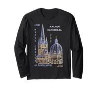 Aachen, cathedral, english, Germany, hand drawing Long Sleeve T-Shirt