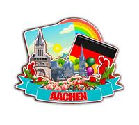 Aachen Germany Magnet Fridge Magnet Wooden 3D Landmarks Travel Collectible Souvenirs Decoration Handmade -4109