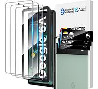 AACL 3-Pack Pixel 6a Screen Protector Tempered Glass for Google Pixel 6a 5G 6.1'' - Compatible with Fingerprint Sensor - Camera Lens Protector Included