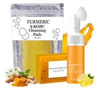 Aacnre Turmeric Trio 3 Piece Facial Cleanser Cleanser Cleansing Mousse & Skin Care Soap Set