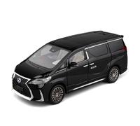 Aacovyup For 1:18 Lexus LM300 Commercial Zinc Alloy Car Model With Simulation Automatic Door And Sound & Light Toy Car Ornament(Black)