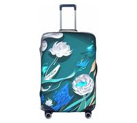AACPPB Blue Fly Dragonfly Tsa Approved Luggage Cover For 18-32 Inch Suitcases Scratch-Resistant Stretch Luggage Cover, White, Medium