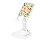 AACPPB Brilliant Orange Flowers Foldable Portable Phone Stand with Charger Hole 360 Rotation Adjustable Angle Non-Slip Dockbase