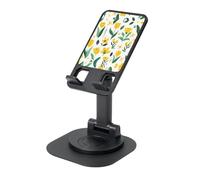 AACPPB Cheer Yellow Green Tulip Foldable Portable Phone Stand with Charger Hole 360 Rotation Adjustable Angle Non-Slip Dockbase