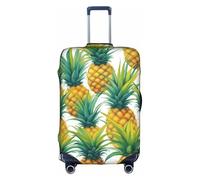 AACPPB Exotic Tropical Pineapples Tsa Approved Luggage Cover For 18-32 Inch Suitcases Scratch-Resistant Stretch Luggage Cover, White, Large