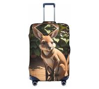 AACPPB Funny For Kangaroo Zoo Tsa Approved Luggage Cover For 18-32 Inch Suitcases Scratch-Resistant Stretch Luggage Cover, White, Small