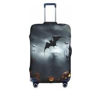 AACPPB Halloween Flying Bats 4 Tsa Approved Luggage Cover For 18-32 Inch Suitcases Scratch-Resistant Stretch Luggage Cover, White, M