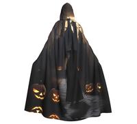 AACPPB Halloween Goth 1 Print Halloween Hooded Cloak Medieval Renaissance Style Costume Unisex Wizard Role Play