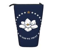 AACPPB Mississippi State Flag Print Adjustable Telescopic Case, Expandable Storage for Pens, Makeup, Small Items, Portable Bag