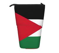 AACPPB Palestinian flag Print Adjustable Telescopic Case, Expandable Storage for Pens, Makeup, Small Items, Portable Bag