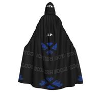 AACPPB Scottish Roots Tree Print Halloween Hooded Cloak Medieval Renaissance Style Costume Unisex Wizard Role Play