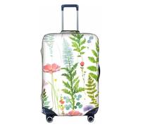 AACPPB Springtime Herb Garden Tsa Approved Luggage Cover For 18-32 Inch Suitcases Scratch-Resistant Stretch Luggage Cover, White, M