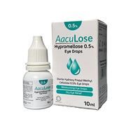 AacuLose Eye Drops to moisten Dry Eyes with 0.5% Hypromellose, Eye Drops for Long Lasting Relief, Suitable for Dry Eyes affected by Environmental Factors (10ml - Pack of 1)