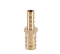 Aacursopv 1-10pcs Brass 2-Way Barbed Pipe Fitting Reducer/Equals Straight Connector Pagoda Hose Barb OD 2.5 3 4 5 6 8 10 12 14 16 18-32mm(1pcs,10mm - 18mm)