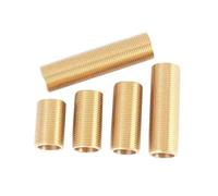 Aacursopv 1/8" 1/4" 3/8" 1/2" 3/4" 1" Male Thread Brass Long Nipple Pipe Fitting Full Thread Connector Adapter(50 * 32mm)