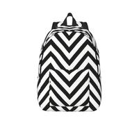 aacxzff Casual Funny ZigZag Stripe Print Canvas Backpack Cute Bookbag Laptop Backpacks Travel Daypack Unisex
