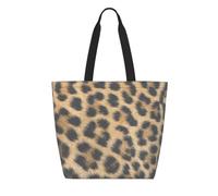 aacxzff DuPont paper Reusable Shopping Rough Leopard print Print Tote Handheld Shoulder Carry Lightweight Foldable