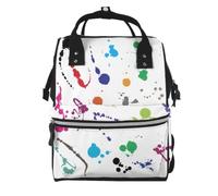 aacxzff Elegant Abstract Paint Splashes Print Mummy backpack Large, Waterproof,Adjustable Straps for Outdoor Activities