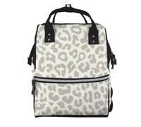 aacxzff Elegant Brown Pattern Leopard Print Mummy backpack Large, Waterproof,Adjustable Straps for Outdoor Activities