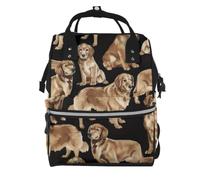 aacxzff Elegant Golden Retrievers Print Mummy backpack Large, Waterproof,Adjustable Straps for Outdoor Activities