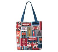 aacxzff This canvas shoulder shopping England Symbols Print bag is sturdy durable lightweight For daily commuting