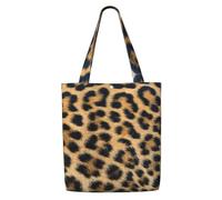 aacxzff This canvas shoulder shopping Rough Leopard print Print bag is sturdy durable lightweight For daily commuting