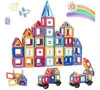 aaczly Magnetic Building Blocks 74PCS Magnetic Tiles for Kids 3D Building Construction STEM Educational Toys for Toddler Boys Girls Age 3 4 5 6 7 8 Years Old