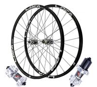 AADDFDD 26/27.5/29 In Bicycle Front Rear Wheel, 24H Hub Aluminum Alloy 6-Hole Disc Brake Rim 8-12 Speeds Quick Release Mountain Bike Wheelset
