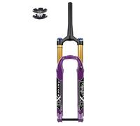 AADDFDD 26/27.5/29 Inch Downhill Mountain Bike Suspension Fork Thru Axle 15x100mm 140mm Travel, Straight/Tapered Bicycle Air for MTB/XC/AM Bikes