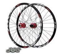 AADDFDD Bike Wheelset 24 26 27.5 Inch, Aluminium Alloy Thru Axle 142 mm Disc Brake HG Sealed Bearing 32H Rim Front & Rear Wheel for 7/8/9/10/11/12 Speed